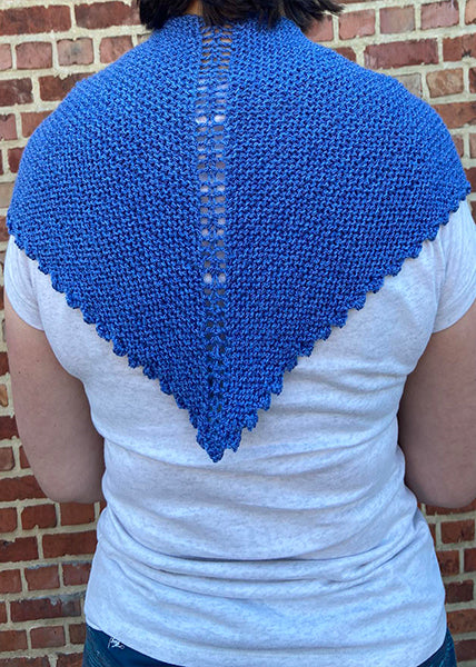 driehoek sjaal donker blauw
